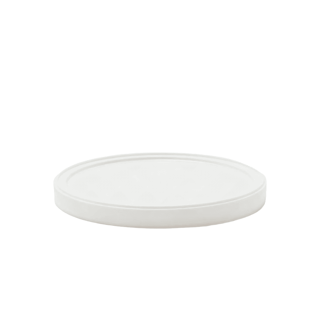 Lid Flat 5.93X0.57 IN LLDPE Translucent Round For 68-82 OZ Container 480/Case