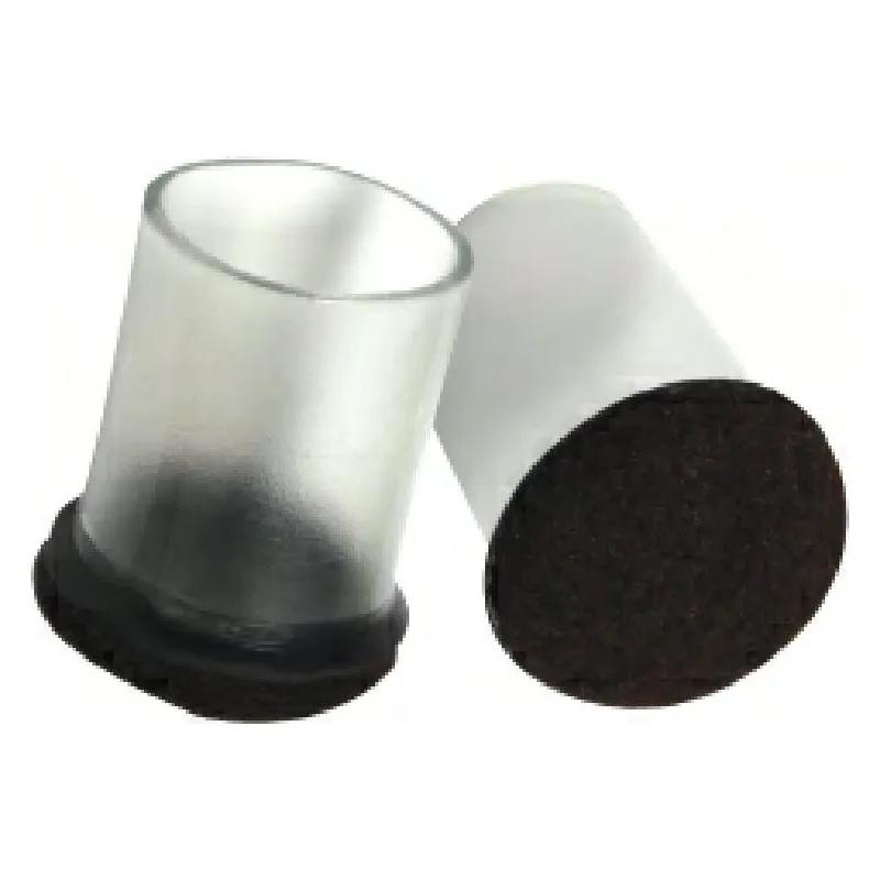 Clear Sleeve™ Floor Protector Tips 1.38 IN Clear Black PE 100/Case
