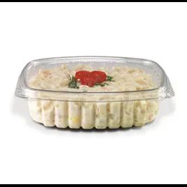 Crystal Seal® Deli Container Hinged With Flat Lid 24 OZ PET Clear Square 200/Case
