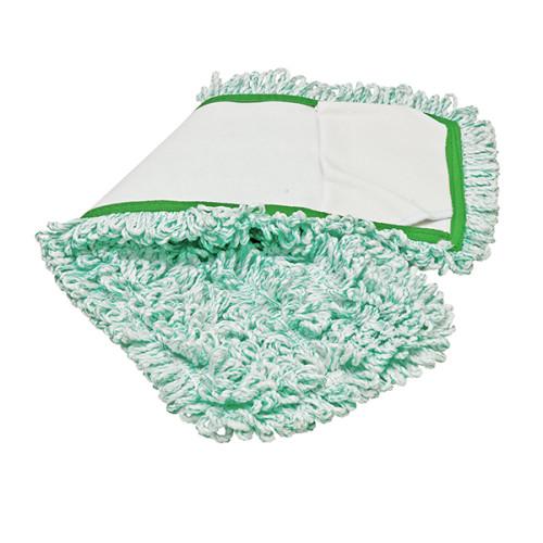 HOSPECO® Mop Pocket 18 IN Green Microfiber Canvas With Canvas Backing Looped Side Open 12/Dozen