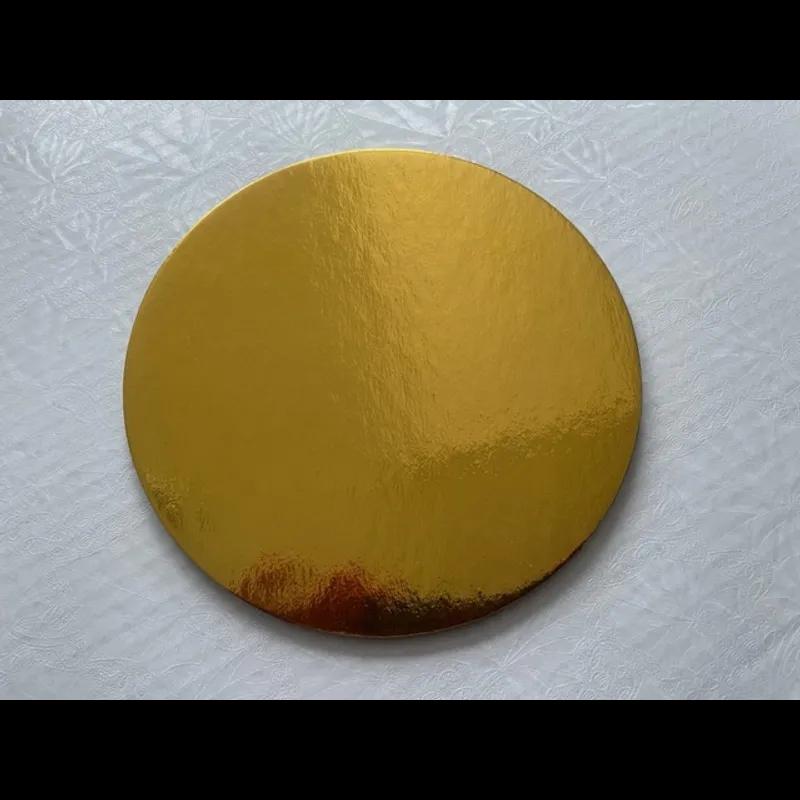 Cake Board 7 IN Paperboard Gold Round 200/Case