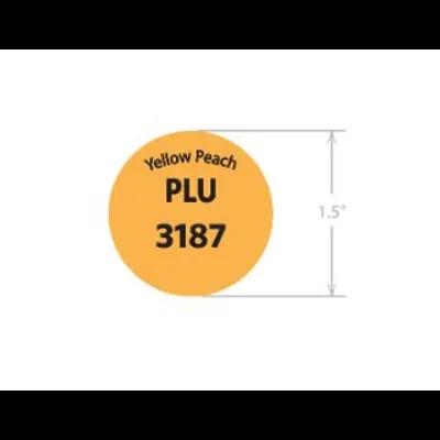 Yellow Peach PLU#3887 Label 1.5 IN Orange Black Round 1/Roll