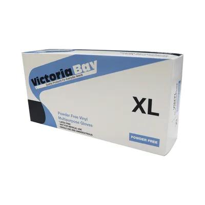 Victoria Bay Gloves XL Blue Vinyl Disposable Powder-Free 100 Count/Pack 10 Packs/Case 1000 Count/Case