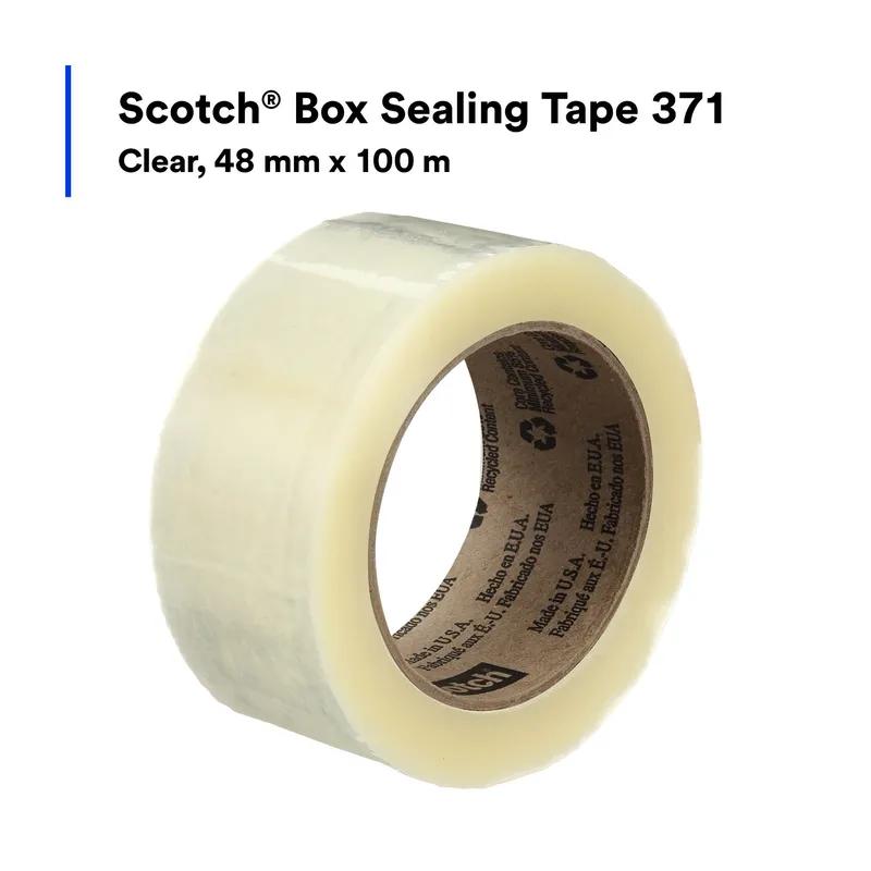 Scotch® 371 Sealing Tape 1.88IN X109.36YD Clear PP Hot Melt 36/Case