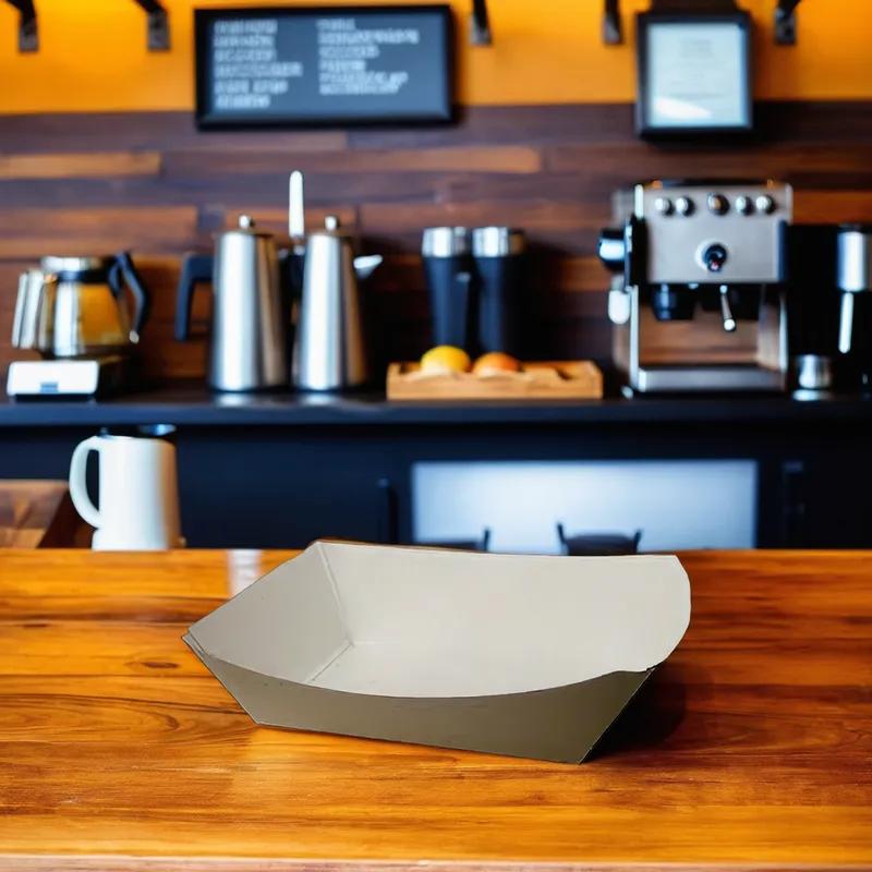 Food Tray 5 LB Clay-Coated Kraft Board Kraft 500/Case