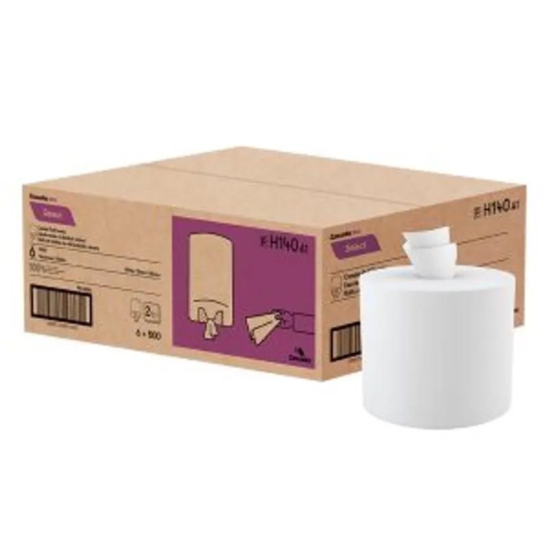 Pro Select Roll Paper Towel 2PLY White Centerpull 500 Sheets/Roll 6 Rolls/Case