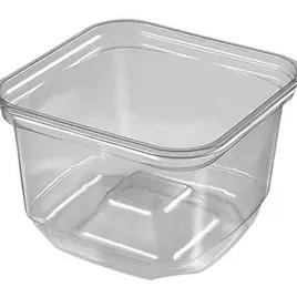 Deli Container Base With Dome Lid 16 OZ PET Clear Square 750/Case