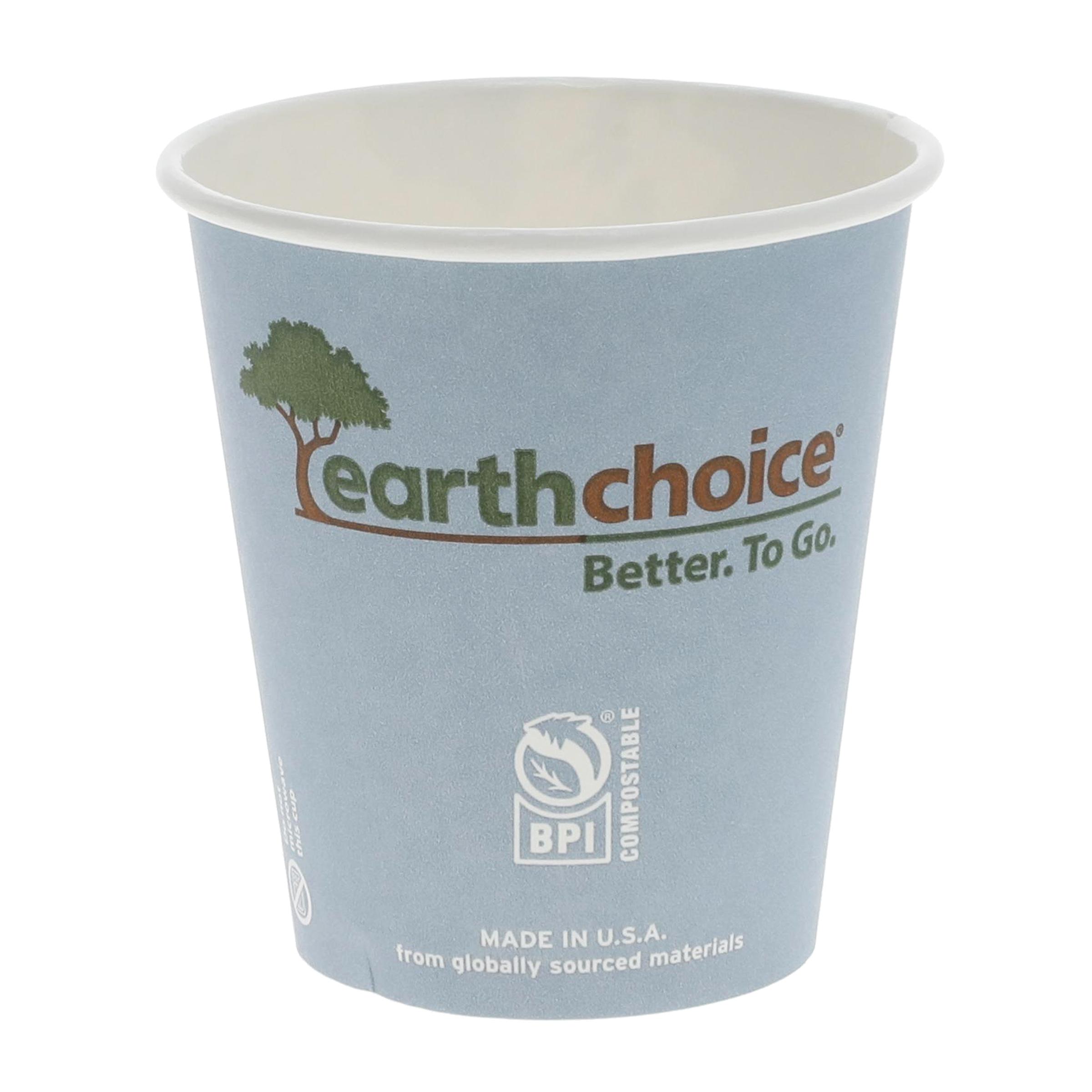 Hot Cup Squat 10 OZ Paperboard PLA Blue 1000/Case