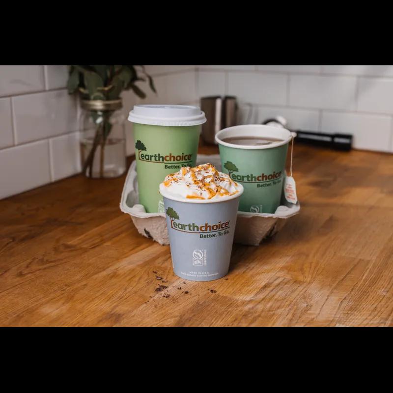 Hot Cup Squat 10 OZ Paperboard PLA Blue 1000/Case