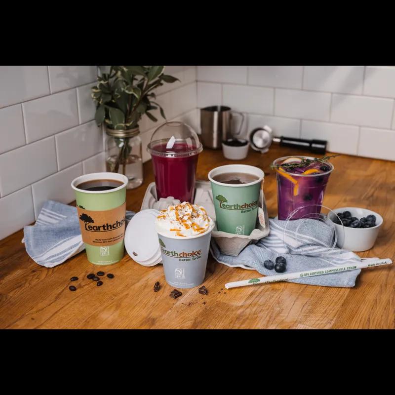 Hot Cup Squat 10 OZ Paperboard PLA Blue 1000/Case