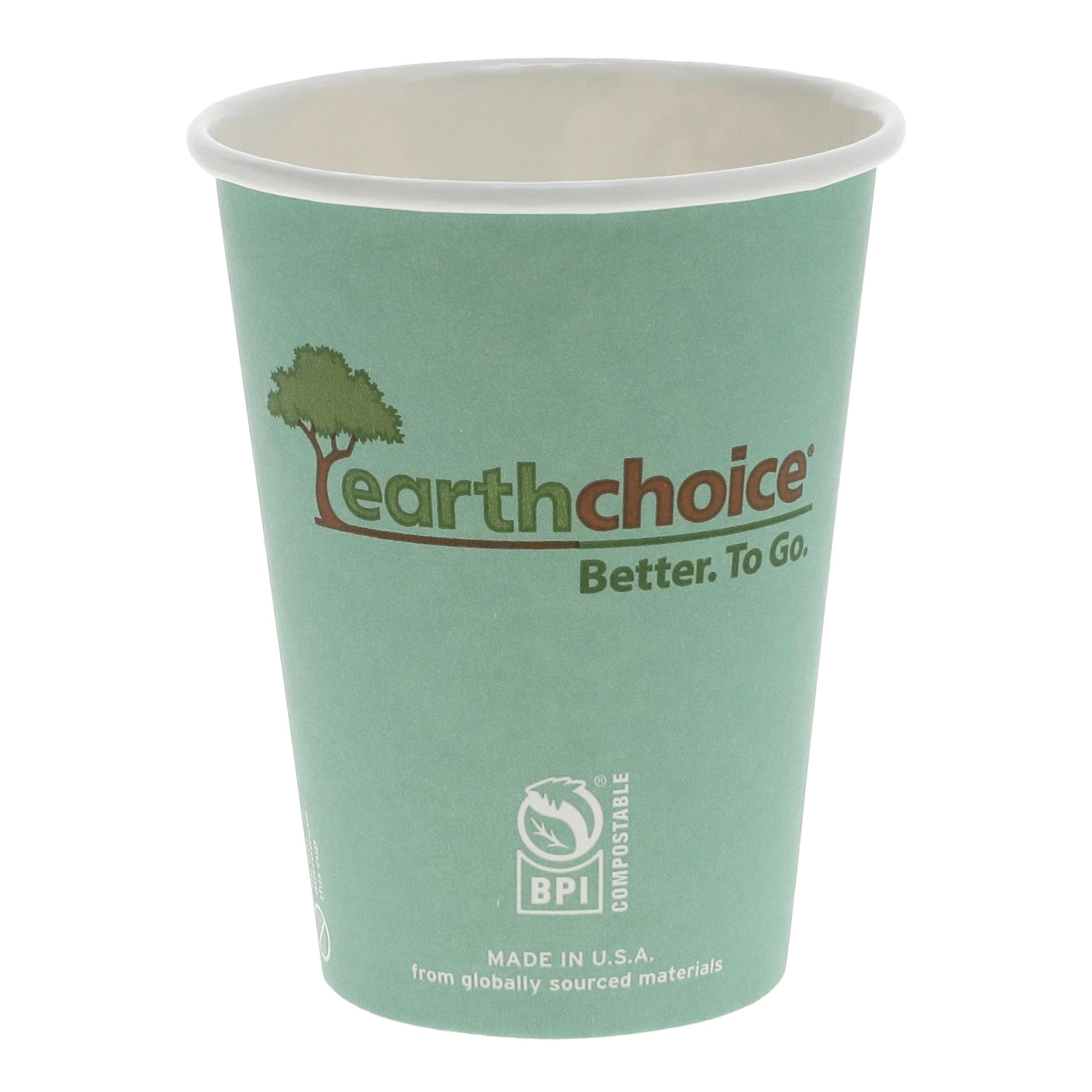 EarthChoice® Hot Cup 12 OZ Paperboard PLA Teal 1000/Case