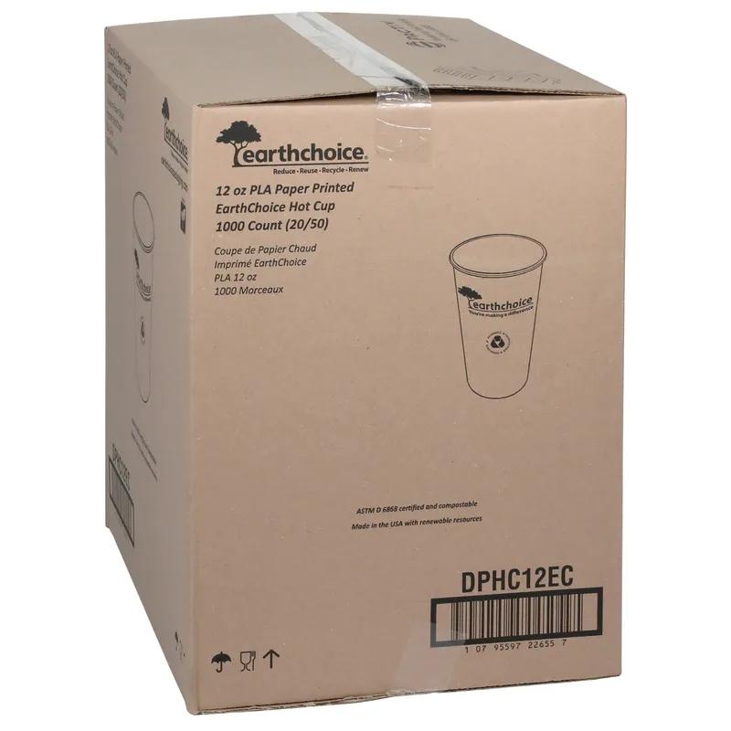 EarthChoice® Hot Cup 12 OZ Paperboard PLA Teal 1000/Case
