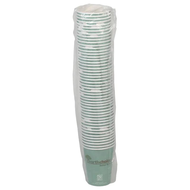 EarthChoice® Hot Cup 12 OZ Paperboard PLA Teal 1000/Case