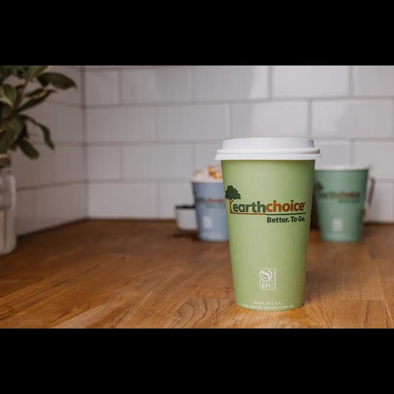 EarthChoice® Hot Cup 16 OZ Paperboard PLA Green 1000/Case