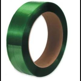 Poly Strapping 0.625IN X4200FT 1400 LB Green Polyester 0.889MM Smooth 1/Each