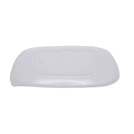 Super Bowl Plus Lid Flat XL 10.8X10.8X0.25 IN PE Clear Square For 48-80-160 OZ Container 50/Case