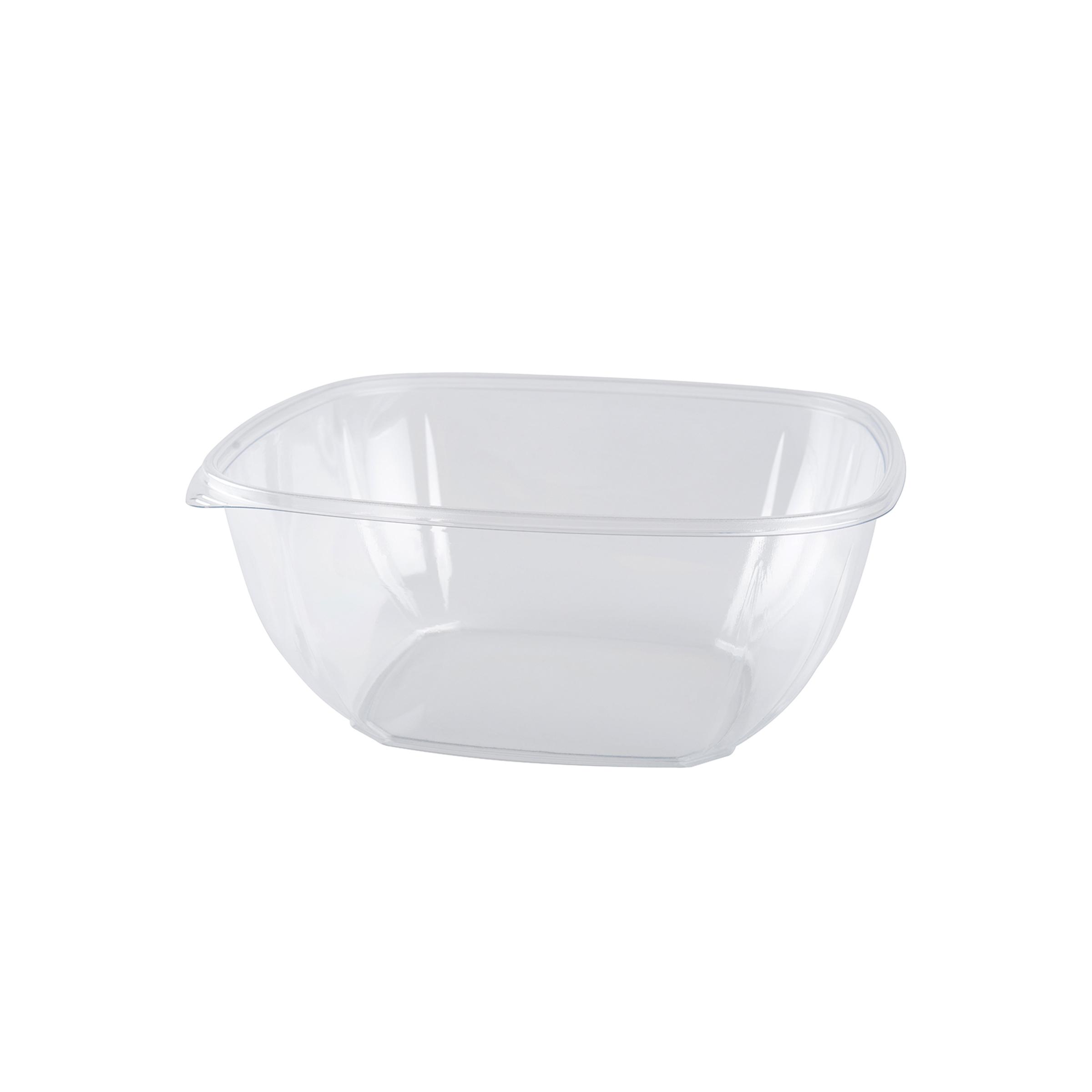 Bowl 160 OZ Plastic Clear Square 50/Case