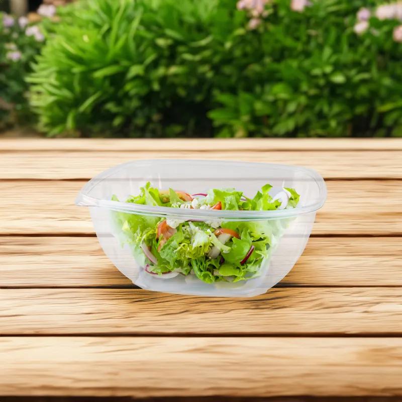 Bowl 160 OZ Plastic Clear Square 50/Case