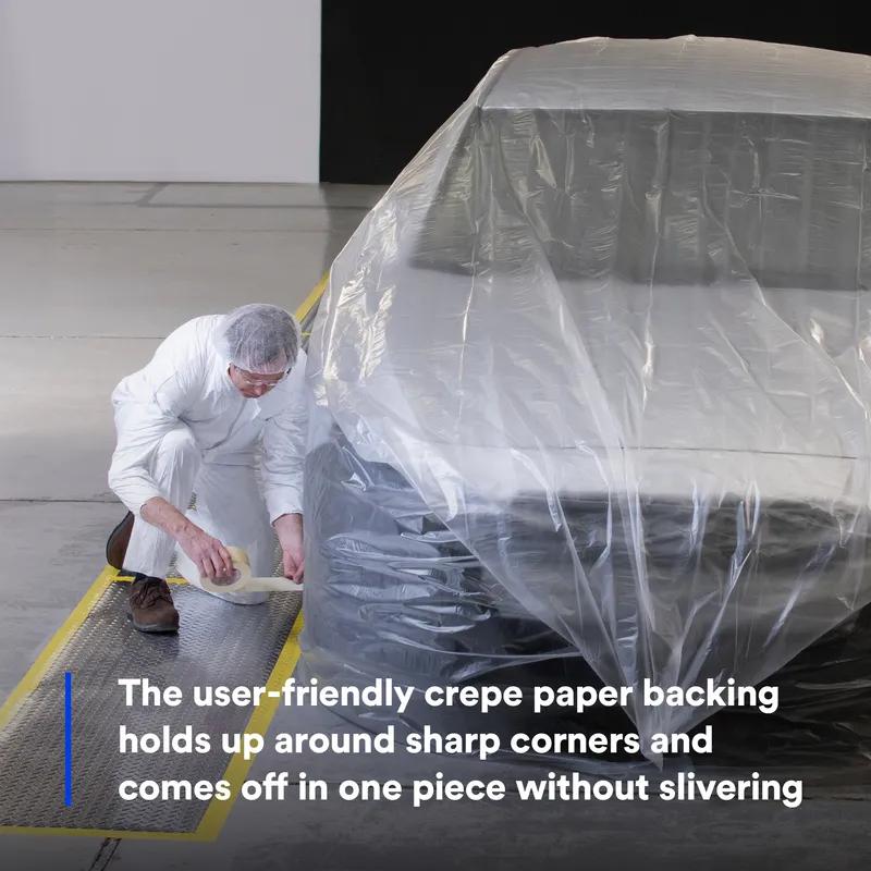 3M™ 2693 Masking Tape 6IN X60YD Tan Crepe Paper High Performance 8 Rolls/Case