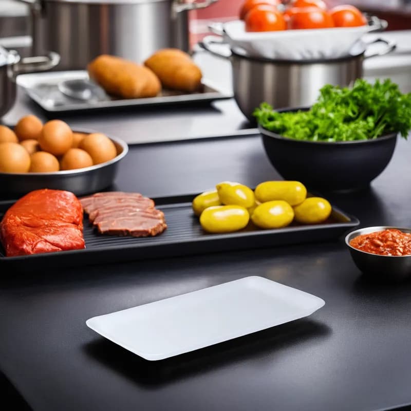 10S Meat Tray 5.88X10.75X0.63 IN Polystyrene Foam White Rectangle 500/Case