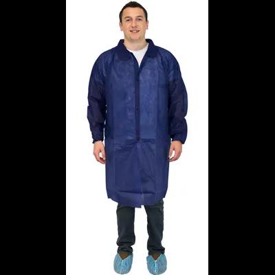 Lab Coat XXXL Blue No Pockets 30/Case