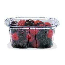 Crystal Seal® Deli Container Hinged With Flat Lid 16 OZ PET Clear Rectangle 200/Case