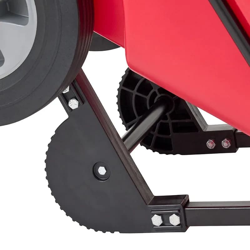 Utility Tilt Truck 1 Cubic Yard 1250 LB Red Black Resin FDA Compliant 5 IN Swivel Caster Standard Duty Rotomolded 1/Each