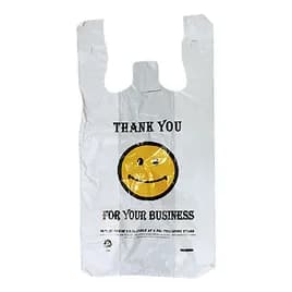 Victoria Bay Bag 12X7X23 IN 1/6 High-Density Polyethylene (HDPE) 22MIC Smiley Face 500/Case