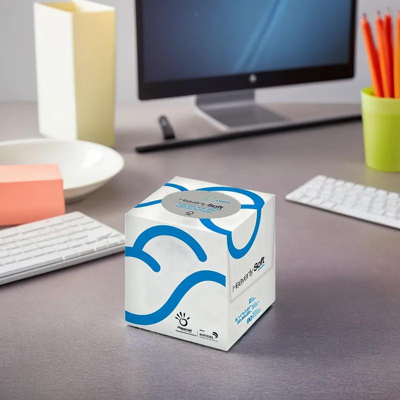 Heavenly Soft Papernet Facial Tissue 7.99X8.19 IN 2PLY White Cube Box 90 Sheets/Pack 3240 Sheets/Case