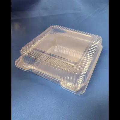 Bakery Hinged Container With Dome Lid 7X7X3.5 IN OPS Clear Square 200/Case