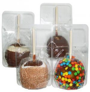 Caramel Apple Hinged Container With Dome Lid OPS Clear 1000/Case
