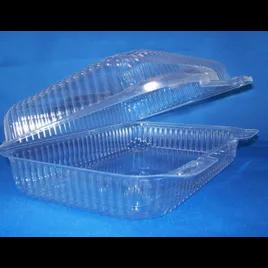 Bakery Hinged Container With Dome Lid Medium (MED) 9.375X6.75X2.625 IN OPS Clear Rectangle 350/Case