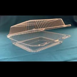 Bread Hinged Container With Dome Lid 8.438X7.938X2.625 IN OPS Clear Square 250/Case