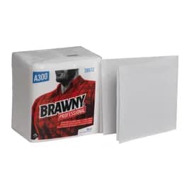 Brawny® Professional Cleaning Wipe 12X13 IN 1 White 1/4 Fold Disposable 50 Sheets/Pack 18 Packs/Case 900 Sheets/Case