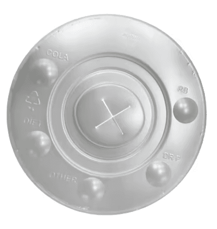 Lid Polystyrene (PS) Flat For 16 FLOZ Cold For 53121 Cup 2400/Case