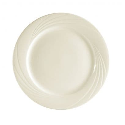 Plate 11.25 IN Porcelain Bone White Dual Ovenable 12/Case