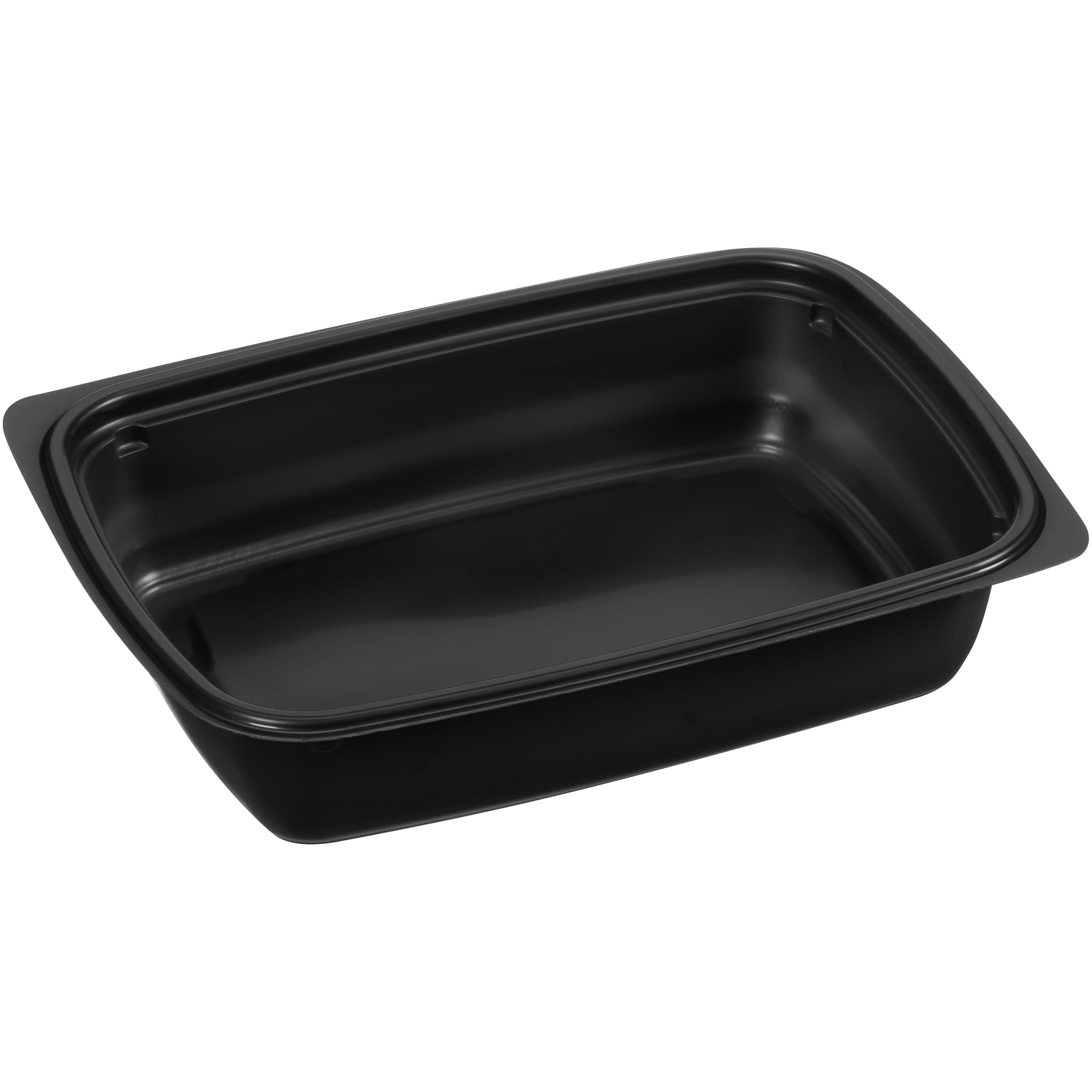 Take-Out Container Base 9X6.5X2 IN PP Black Rectangle 300/Case