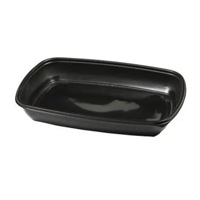 Take-Out Container Base 9X6.5X2 IN PP Black Rectangle 300/Case