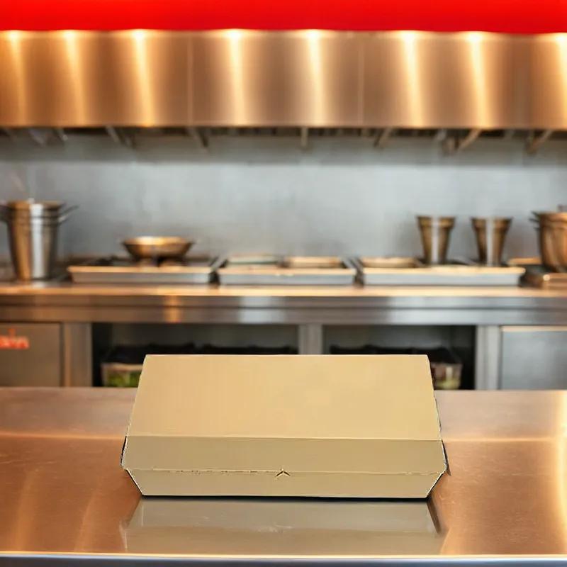 Hoagie & Sub Take-Out Box Hinged 11.5X3.5X3 IN Cardboard Kraft 200/Bundle