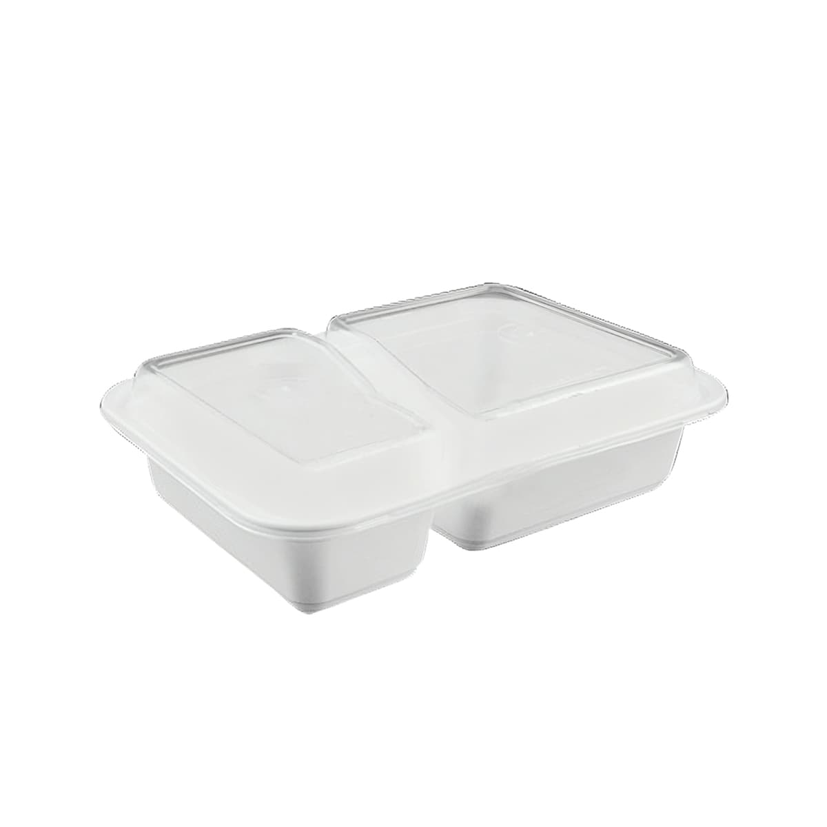 Deli Container Base & Lid Combo With Dome Lid 28 OZ Plastic White Clear Rectangle 150/Case
