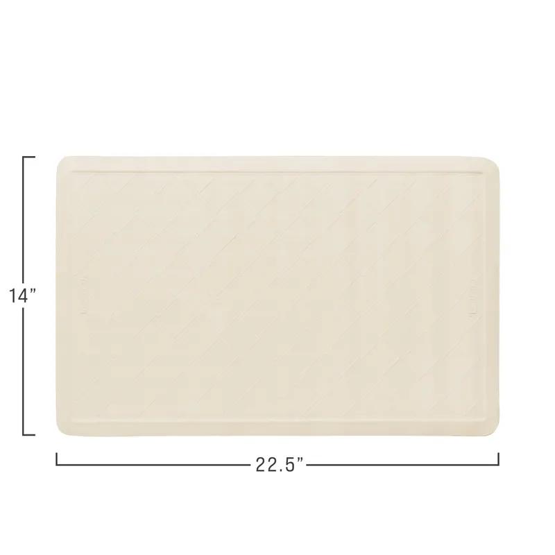 Safti-Grip® Bathmat 22.50X14.00 IN White Rubber Medium 1/Each
