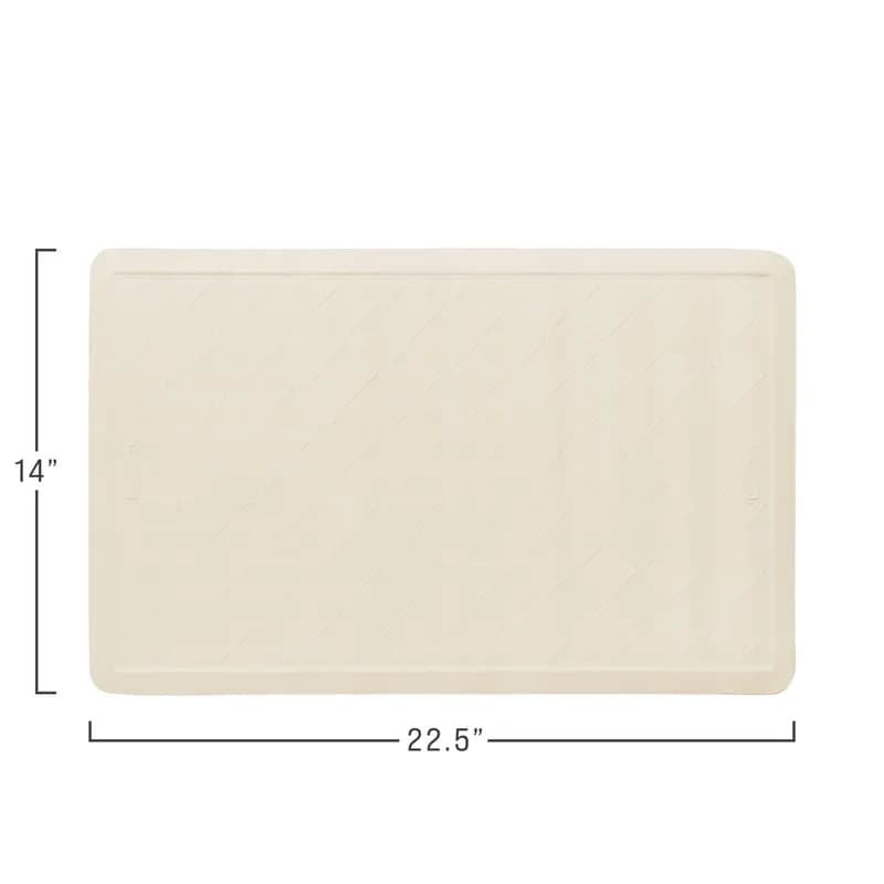 Safti-Grip® Bathmat 22.50X14.00 IN White Rubber Medium 1/Each