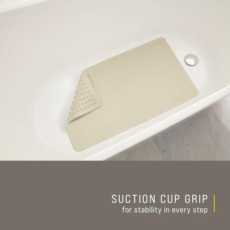Safti-Grip® Bathmat 22.50X14.00 IN White Rubber Medium 1/Each