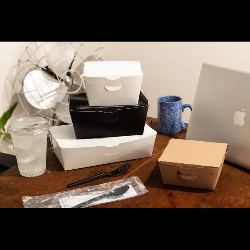 Take-Out Box 9X4.9X2.8 IN Paperboard Black 162/Case