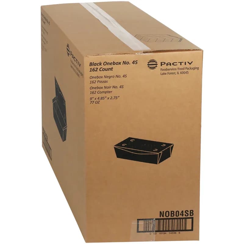 Take-Out Box 9X4.9X2.8 IN Paperboard Black 162/Case