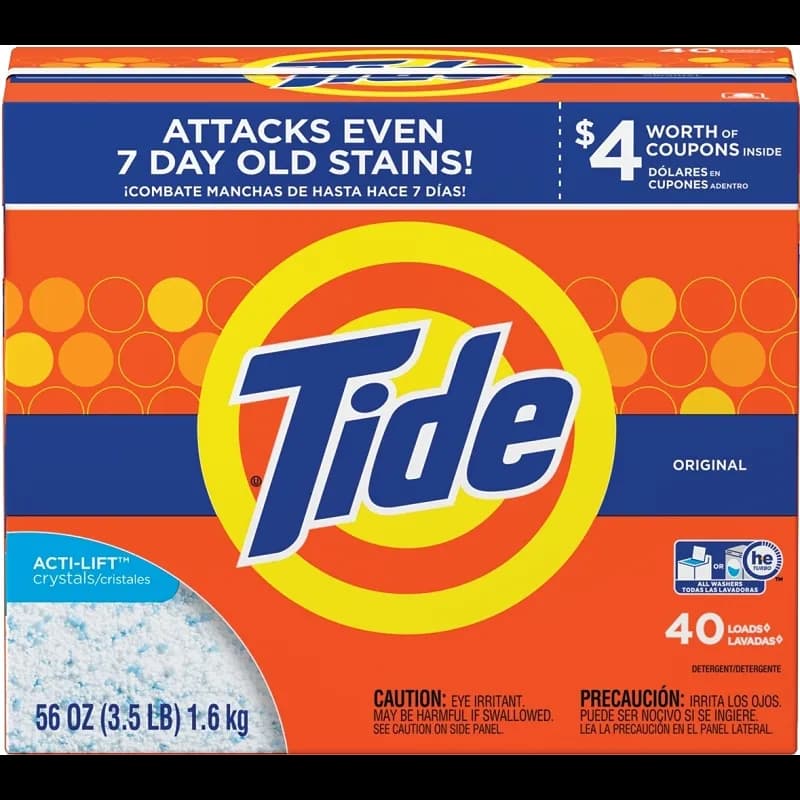 Tide® Original Scent Laundry Detergent 56 OZ Powder 4/Case