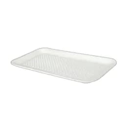 10S Meat Tray 11X5.8X0.625 IN 1 Compartment Polystyrene Foam White Rectangle 500/Case