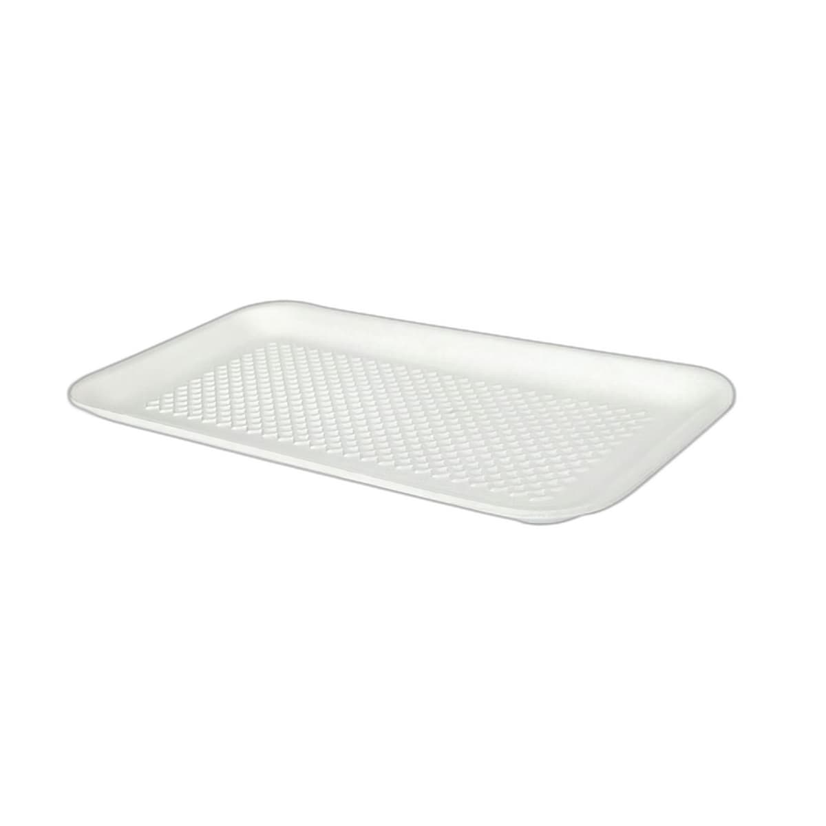 10S Meat Tray 11X5.8X0.625 IN 1 Compartment Polystyrene Foam White Rectangle 500/Case