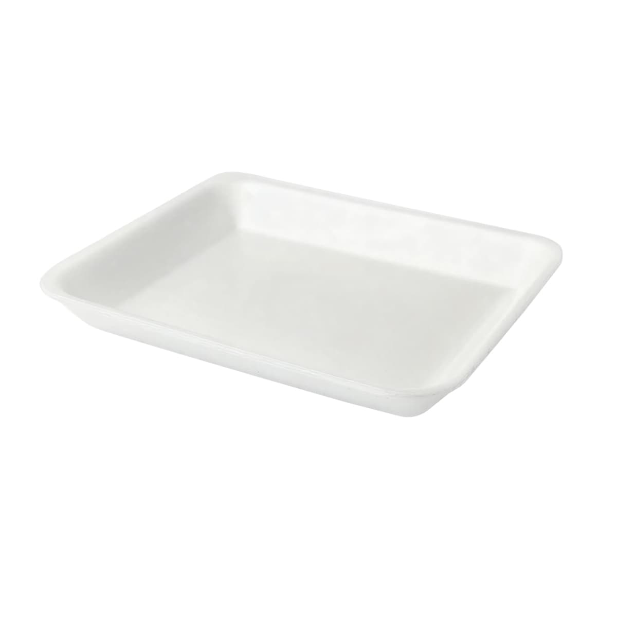 2D Meat Tray 8.25X5.75X1.25 IN 1 Compartment Polystyrene Foam White Rectangle 500/Case