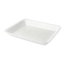 2D Meat Tray 8.25X5.75X1.25 IN 1 Compartment Polystyrene Foam White Rectangle 500/Case
